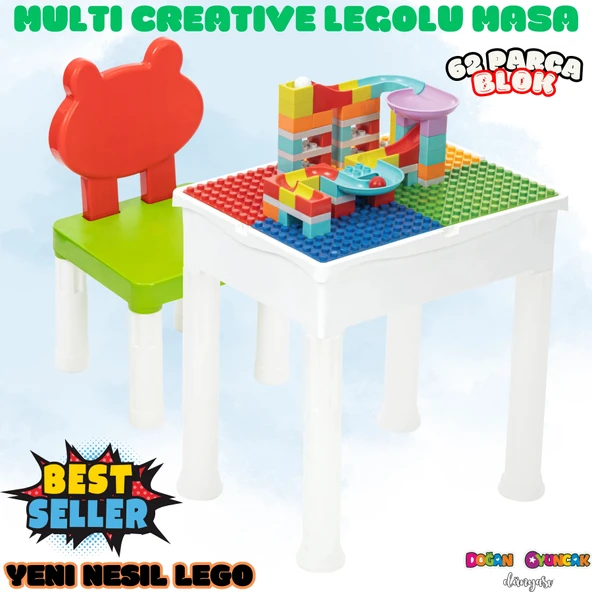 Multi Creative Blok Masa Seti - Slide Blocks - Lego Oyuncakları - Yaratıcı Top Oyunu - Creative Lego ürün görseli 1