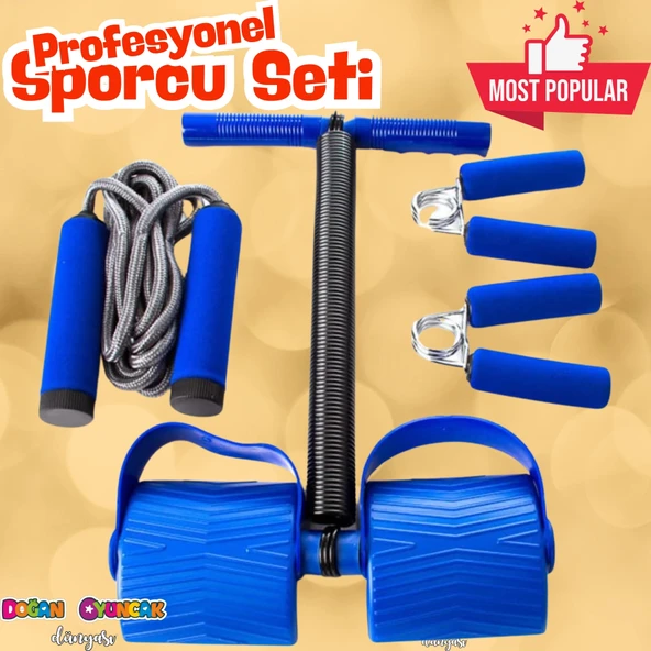 Profesyonel Sporcu Kiti - Profesyonel Sporcu Seti - Atlama İpi, Kol Yayı, El Yayı - Vücut Geliştirme Seti ürün görseli 1