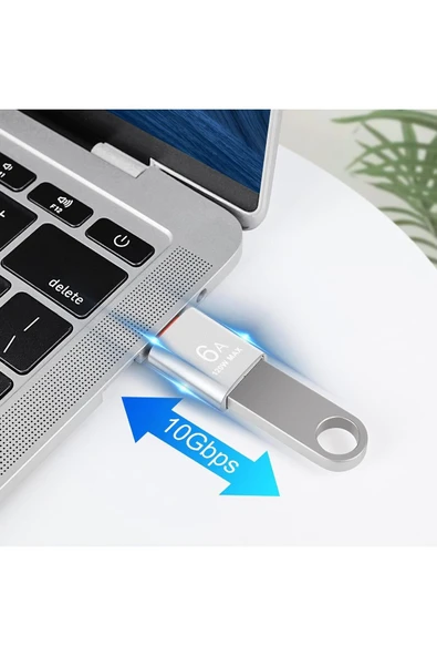 USB Type-C 6A 120W Gen 3.1 OTG Dönüşrüeücü Adaptör - Resim 5