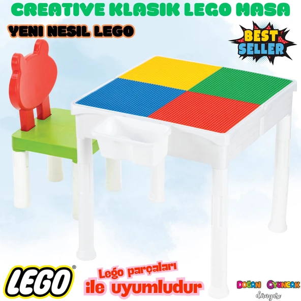 Mega Classic Creative Blok Masa Seti - Klasik Lego Masası - Slide Blocks - Creative Lego Oyuncakları - Lego Klasik Masa ürün görseli 1