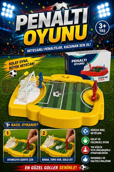 Penaltı Oyunu - Futbol Maçı Oyuncak - Futbol Oyuncakları - Top Oyuncak Langırt Setleri - Langırt Oyuncakları - Masa Oyun ürün görseli 1