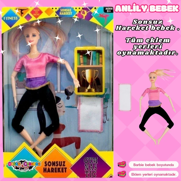 Anlily Sonsuz Haraket Bebek - Barbie Sonsuz Hareket Oyuncak Bebek - Barbie Bebek - Bebek Oyun Evleri İçin Bebek ürün görseli 1