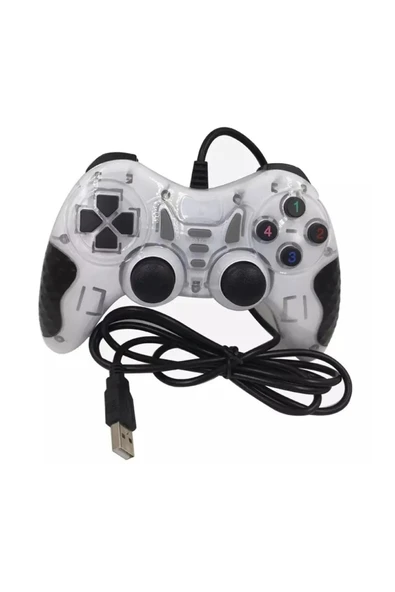 Pc Uyumlu Usb Dual Shock Titreşimli Joystick Oyun Kolu-cfl-2586 ürün görseli 1