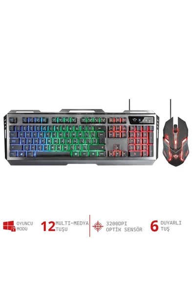 GXT 845 Tural Combo Tr Gamer Mouse ve Klavye Set - Resim 7