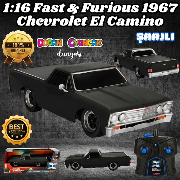 Fast & Furious 1967 Chevrolet El Camino 1:16 USB Şarjlı Uzaktan Kumandalı Araba - Kumandalı Araç - R/C Araba ürün görseli 1
