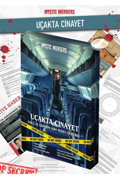 Uçak Cinayeti Dedektif Oyunu - Dava Çözme Oyunu - Suç Çözme Oyunu - Cinayet Oyunu Cinayet Çözme ürün görseli 1