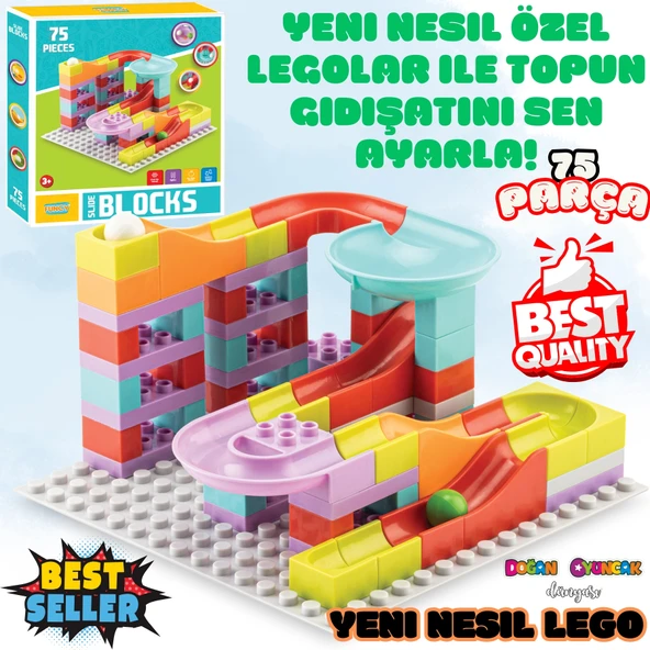 Creative Blok 75 Parça - Slide Blocks 75 Parça - Lego Oyuncakları - Yaratıcı Top Oyunu - Creative Lego ürün görseli 1