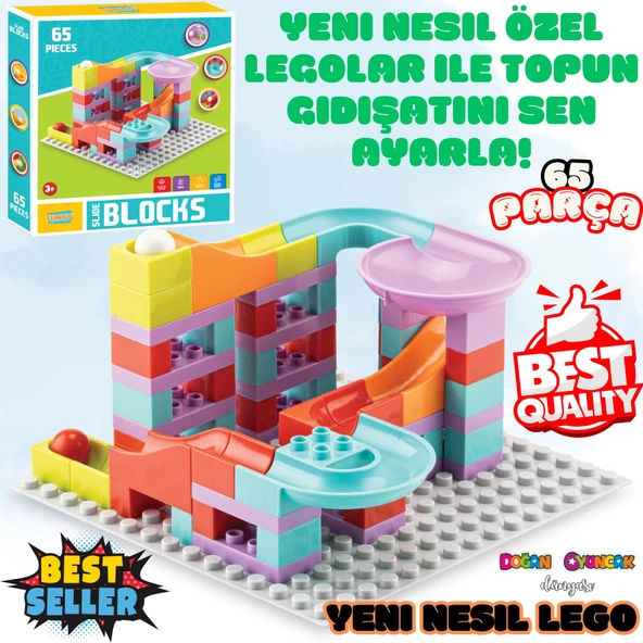 Creative Blok 65 Parça - Slide Blocks 65 Parça - Lego Oyuncakları - Yaratıcı Top Oyunu - Creative Lego ürün görseli 1
