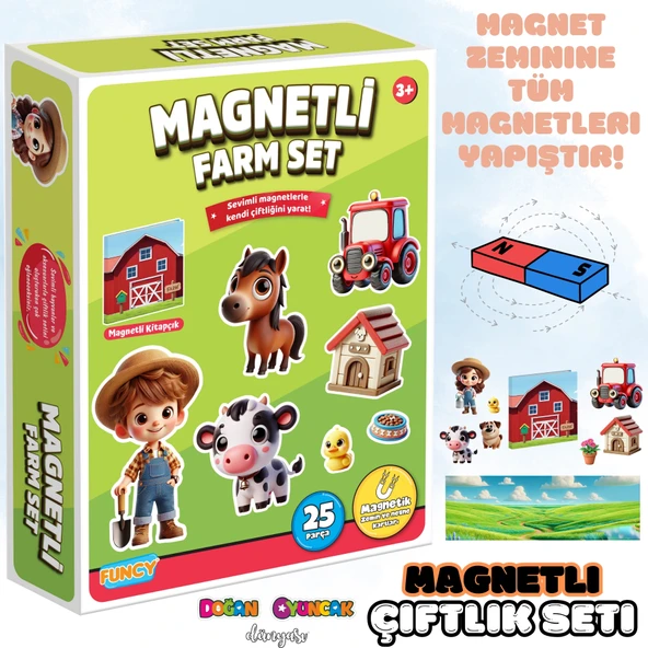 Magnetli Çiftlik Seti - Magnetli Farm Set - Magical Magnet - Çiftlik Oyunu - Hayvanlı Magnetler - Hayvanlar ürün görseli 1