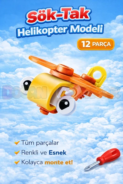 Hanye Sök-Tak Helikopter Modeli - Oyuncak Söktak Helikopter Modeli - Lego Setleri ürün görseli 1