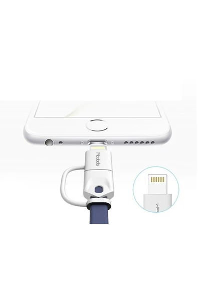 Apple Lightning Micro Usb Akıllı Şarj Data Kablosu - Resim 11