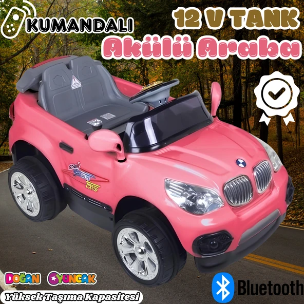Kumandalı BMW Akülü Araba Pembe - Kumandalı 12 Volt Tek Kişilik Akülü Araba Akülü JEEP - TX5 Sport Akülü Araba ürün görseli 1