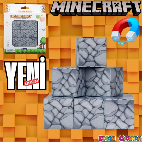 Minecraft Taş Desenli Blok Manyetik Lego Minecraft Manyetik Lego Minecraft Lego Megnetic Blocks ürün görseli 1