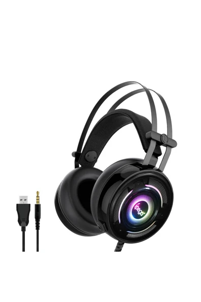 PG-R008 PS4-PS5-Nintendo Switch-Xbox Uyumlu PC LED Oyuncu Kulaklığı ürün görseli 1