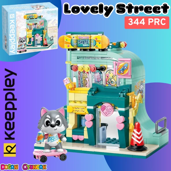 Mikro Blok Kaykay Dükkanı 344 Parça - Lego Setleri - Keeppley Mini Lego - Keeppley Lego - Mikro Bloklar ürün görseli 1