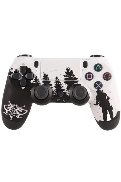 PS4-PC-Android BOX-Android-IOS Telefon Tablet Uyumlu Last Of Us Tema Titreşimli Bluetooth Oyun Kolu ürün görseli 1