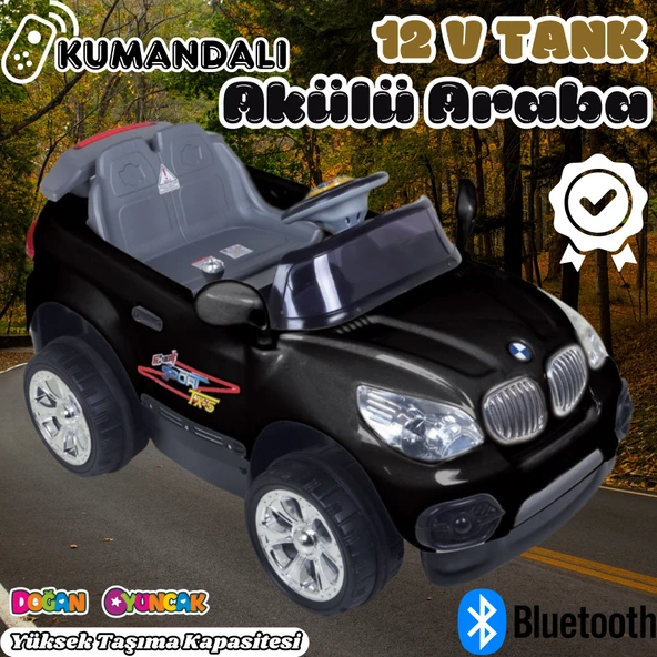 Kumandalı BMW Akülü Araba Siyah - Kumandalı 12 Volt Tek Kişilik Akülü Araba Akülü JEEP - TX5 Sport Akülü Araba ürün görseli 1