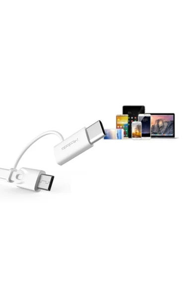 M-data 2in1 Type-c Micro Usb Şarj Data Kablosu - Resim 8