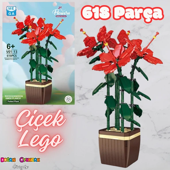 Mikro Blok Çiçek Orman Gülü 618 Parça - Lego Setleri - MEGA Lego - Çiçek Lego - MEGA Çiçek Lego - Mikro Bloklar ürün görseli 1