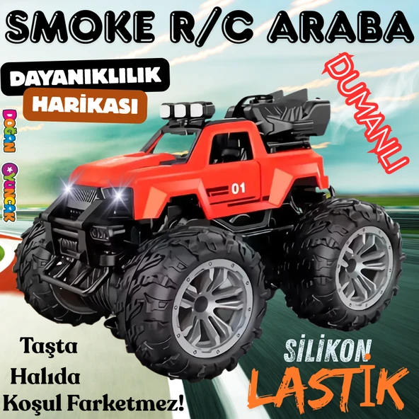 Smoke R/C Araba Kırmızı - Uzaktan Kumandalı Duman Atan Araba - Dumanlı Kumandalı Araba - Uzaktan Kumandalı Araba ürün görseli 1