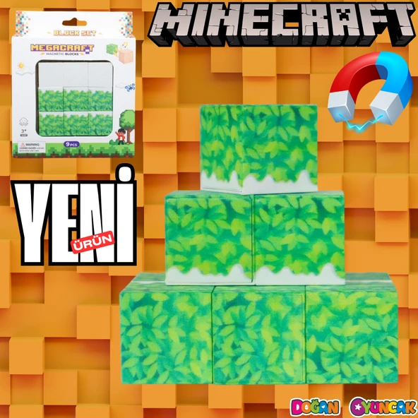 Minecraft Karlı Çimen Desenli Blok Manyetik Lego Minecraft Manyetik Lego Minecraft Lego Megnetic Blocks ürün görseli 1