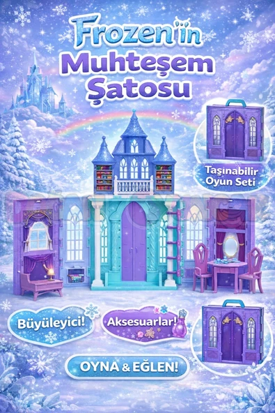 Frozen'nin Muhteşem Şatosu - Ev Oyuncak - Frozen Tatil Ev Seti - Frozen Ev Seti - Karlar Ülkesi Şatosu - Şato Ev Oyuncak ürün görseli 1