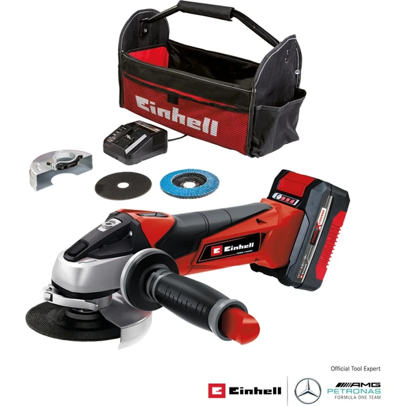 Einhell TE-AG 18/115 Li Kit (1x4,0 Ah), Akülü Avuç Taşlama ürün görseli 1