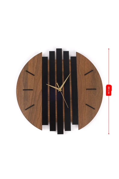Modern Tasarım Çıta Model Ahşap Duvar Saati - Resim 3