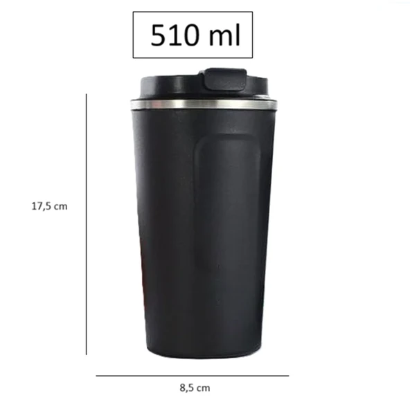 Termal Kahve Kupası 510 ML Paslanmaz Çelik Vakumlu Matara Yalıtımlı Bardak Su Şişesi ürün görseli 1