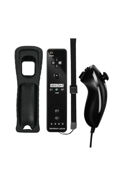 Nintendo Wii 2in1 Motion Plus Remote Kontroller + Nunchuk Kontroller Set - Resim 6