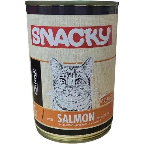 Snacky Chunk Steril Somonlu Kısırlaştırılmış Kedi Konservesi 400 gr ürün görseli 1