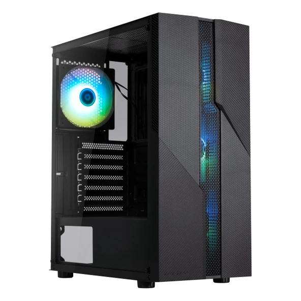 Bitfenix C20 600W 80+ White USB 3.2 FRGB ATX Mid Tower Siyah Kasa ürün görseli 1