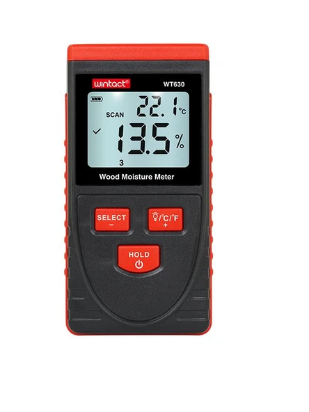 WINTACT WT630 Temassız Ahşap Nem Ölçer  Dijital Kereste Nem Ölçüm Cihazı ürün görseli 1