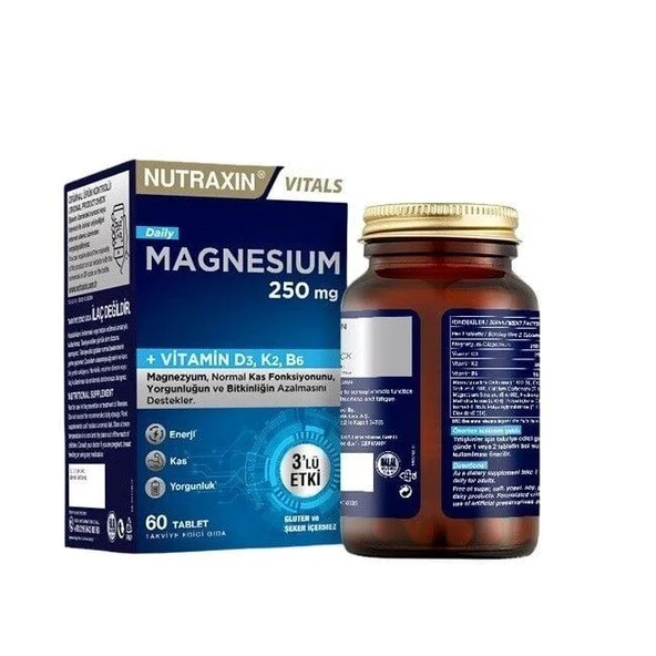 Nutraxin Magnesium Daily 250mg 60 Tablet ürün görseli 1