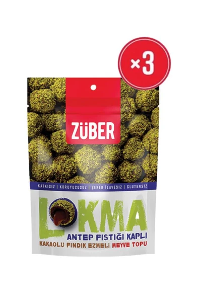 Antep Fistigi Kapli Kakaolu Findik Ezmeli Meyve Topu 96 gr X3 adet ürün görseli 1
