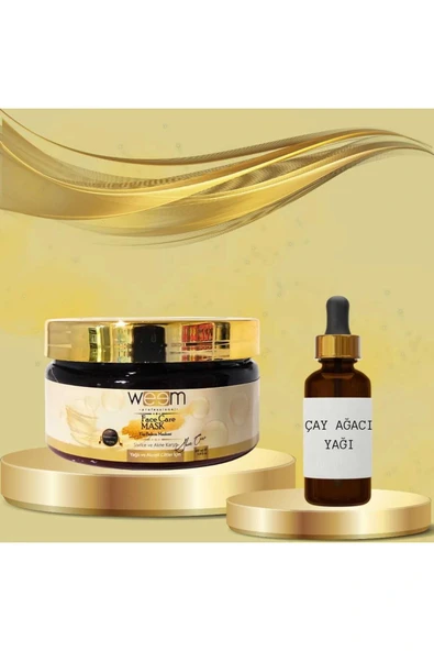 Çay Ağacı Yağı 20 ml + Sivil ce ve Akne Karşıtı Yüz Bakım Maskesi ürün görseli 1