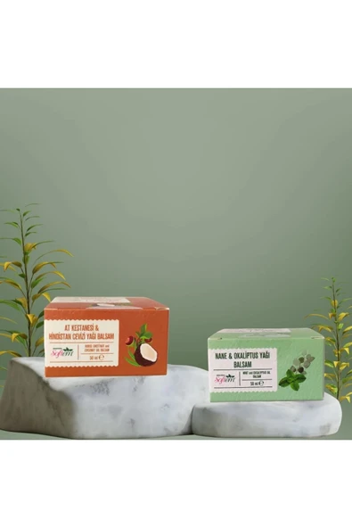At kestanesi&Hindistan cevizi ve Nane okaliptüs Yağı Balsamı ürün görseli 1