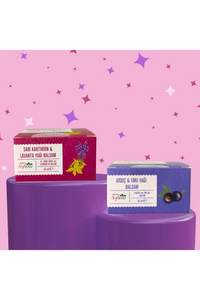 Balsam Set Sarı Kantaron& Lavanta Yağı Balsam + Ardıç & Emu Yağı Balsam ürün görseli 1