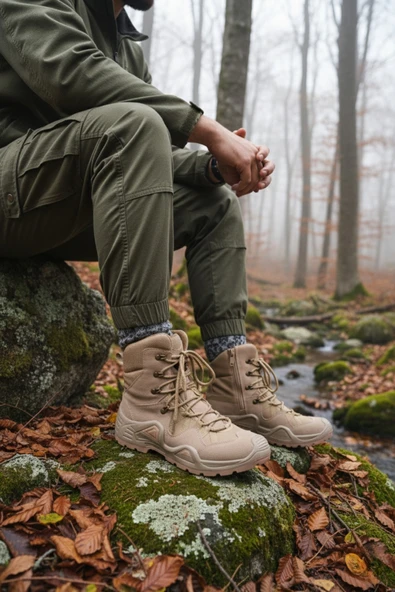 Muggo RANGER Tactical Askeri Fermuarlı ve Bağcıklı Postal Çöl Botu ürün görseli 1