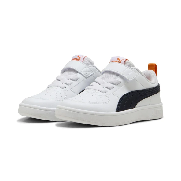 Puma Rickie AC+ PS-White-New Navy-Dark Poppy Çocuk Ayakkabı-Beyaz ürün görseli 1