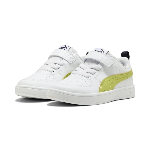 Puma Rickie AC+ PS-White-Sea Kelp-New Navy Çocuk Ayakkabı-Beyaz Yeşil ürün görseli 1