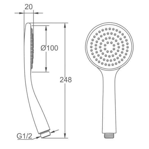 Bocchi Air2 100R El Duşu Krom 5500-0010 - Resim 2