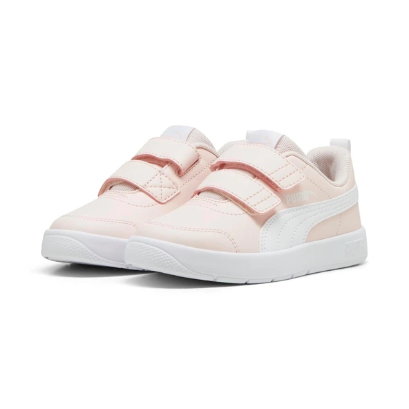 Puma Courtflex V3 V PS-Island Pink-White Çocuk Ayakkabı-Pembe ürün görseli 1