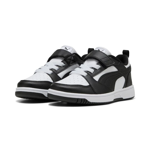 Puma Rebound V6 Lo AC+ PS-White-Black Çocuk Ayakkabı-Beyaz ürün görseli 1