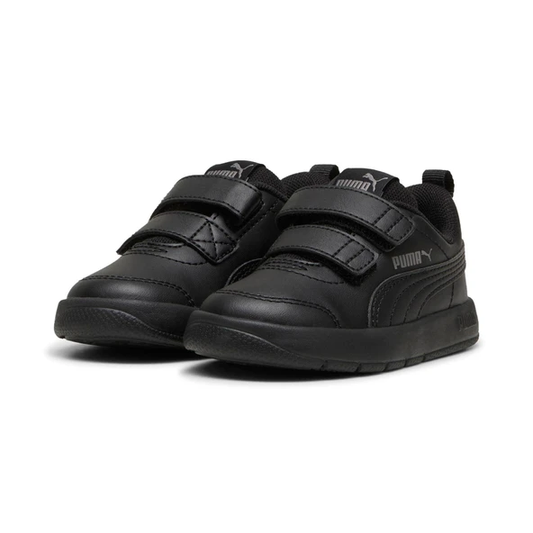 Puma Courtflex V3 V Inf-Black-Black-Cast Iron Çocuk Ayakkabı-Siyah ürün görseli 1