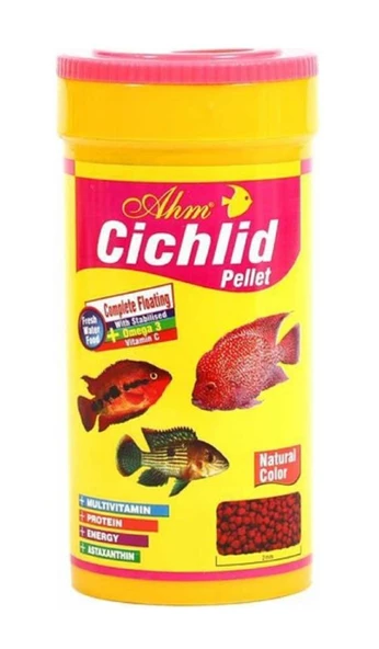 Ahm Cichlid Pellet Natural Colour Balık Yemi 1000 Ml. ürün görseli 1