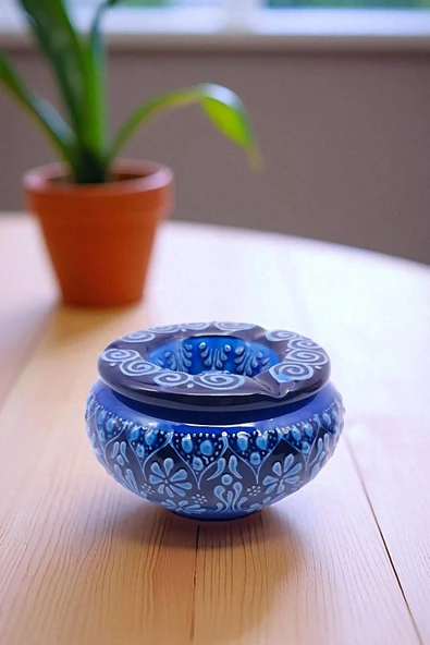 sharp&art SERAMİK KÜLLÜKLER, %100 EL İŞLEMESİ, KAPAKLI, KULLANIŞLI, DEKORATİF, 12 CM, 6 FARKLI MODEL ürün görseli 1