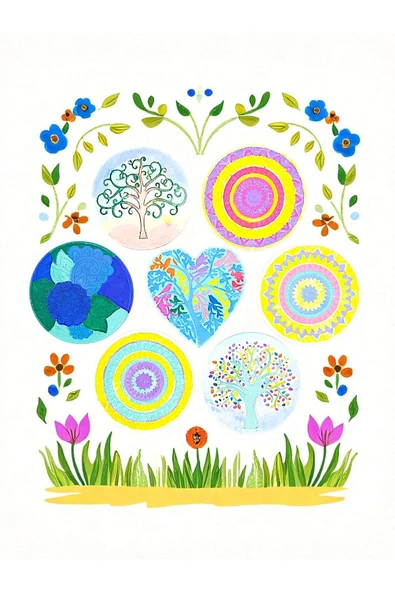 sharp&art Taş Mandala Seti, 5 Farklı Desen, 12 Renk Akrilik Boya, 2 Farklı İnce Uç Fırça ile Dilediğince Boya ürün görseli 1