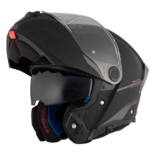 Mt Atom 2 Sv Solid A1 Mat Çene Açılır Kask - Resim 5