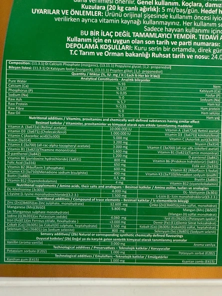 Royal İlaç Royal Ovisol Sheep&goat Koyun ve Keçi Yem Katkısı 1 Lt - Resim 3